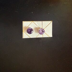 Elegant Amethyst Stud Earrings